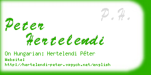 peter hertelendi business card